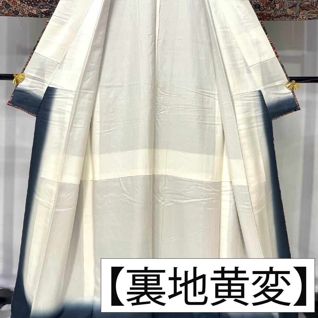 小紋 正絹 身丈165cm 裄丈64.5cm 袷 内記煤竹色(ないきすすたけいろ) 茶屋辻 Aランク 茶系 1115005273514