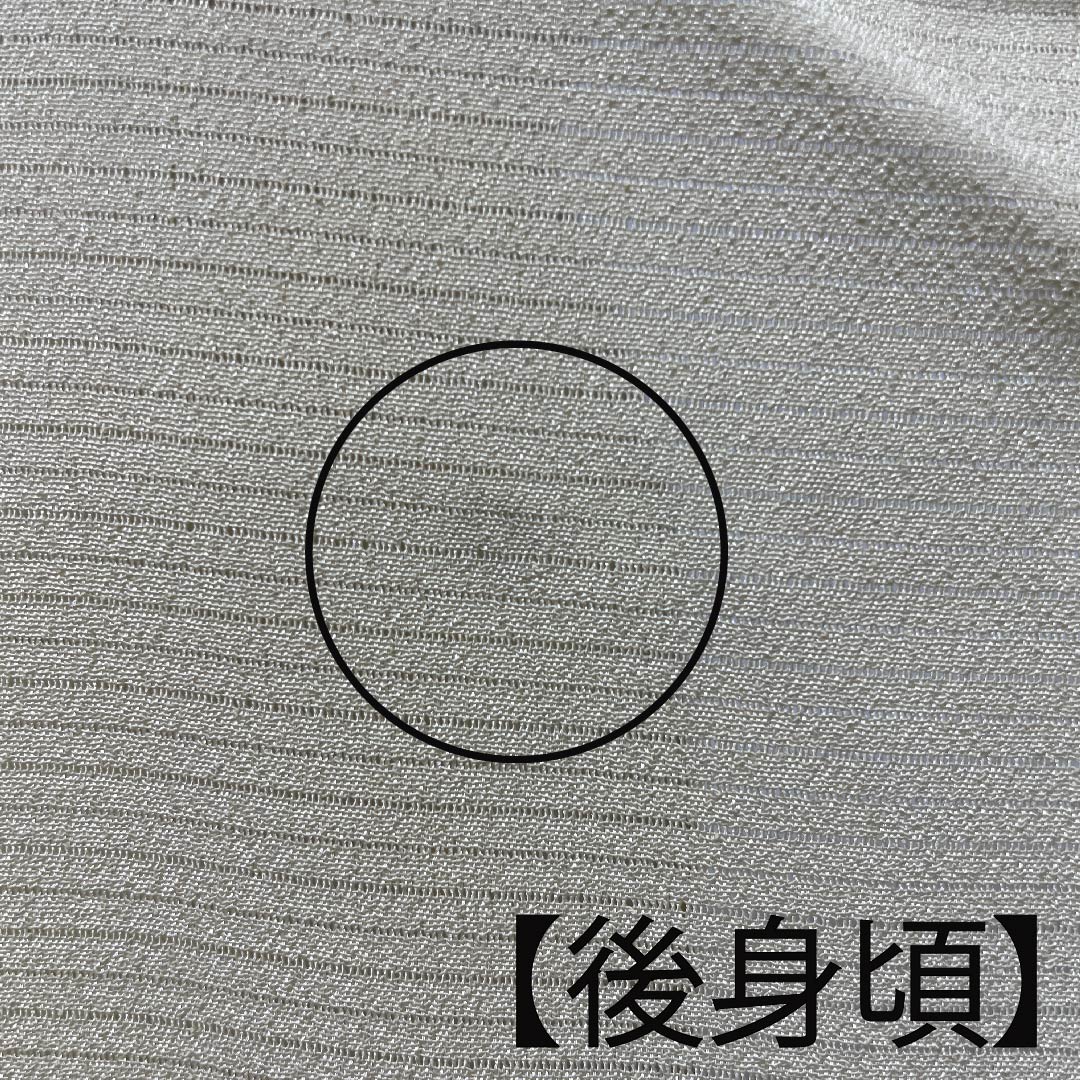 夏物 ポリエステル 色無地 身丈164.5cm 裄丈64cm 淡黄蘗色(うすきはだいろ) 無地 絽 Aランク クリーム系 1132000173415