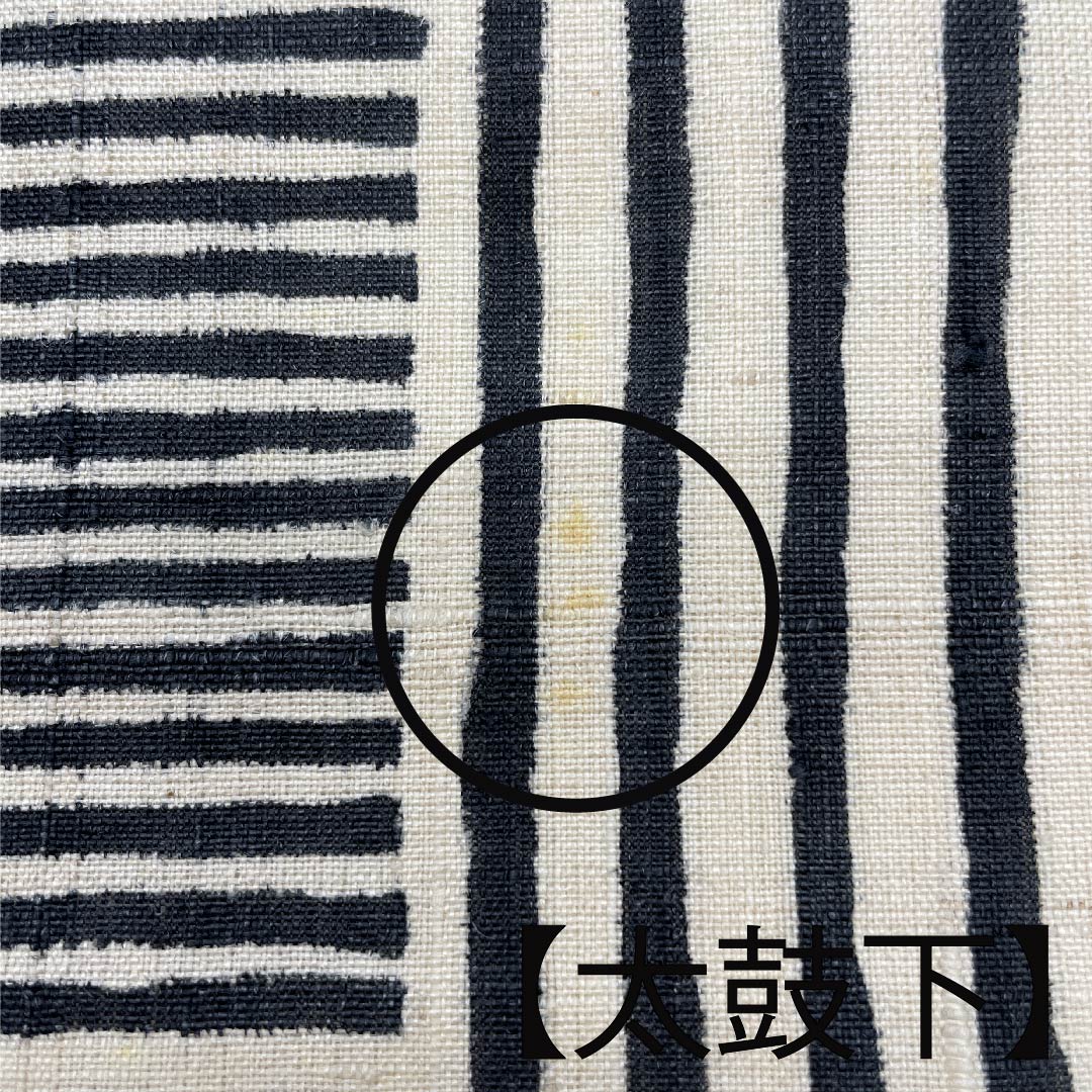 Fukuro Obi (sash) in off-white (kinari-iro) with checkered pattern and monotone pattern, obi length 446cm, pure silk, A rank, six-pass, casual, beige, 1123009223325