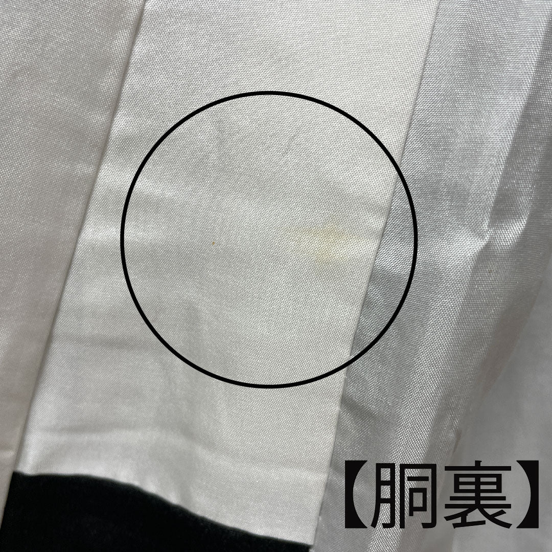 小紋 身丈153cm 裄丈63.5cm 袷 絞り 幾何学模様 正絹 Sランク 黒系 1115002732210