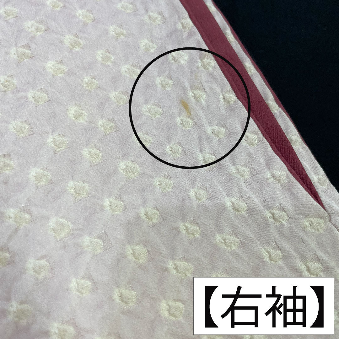 Homongi, pure silk, lined, length 159.5cm, sleeve length 63cm, cherry blossom color, tie-dye, Tsujigahana, A rank, purple, 1112004113320