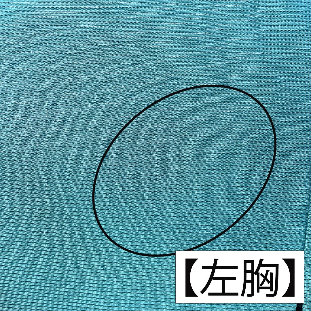 夏物 ポリエステル 色無地 Bランク 身丈161cm 裄丈66.5cm 織色(おりいろ) 洗える着物 素無地 絽 緑系 1132003924419