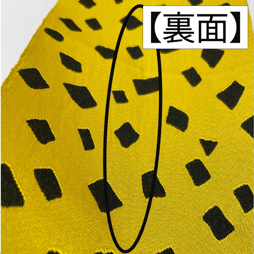 Half-width obi, polyester, turquoise, geometric pattern, obi length 348cm, yellow, S rank, 1125001732323