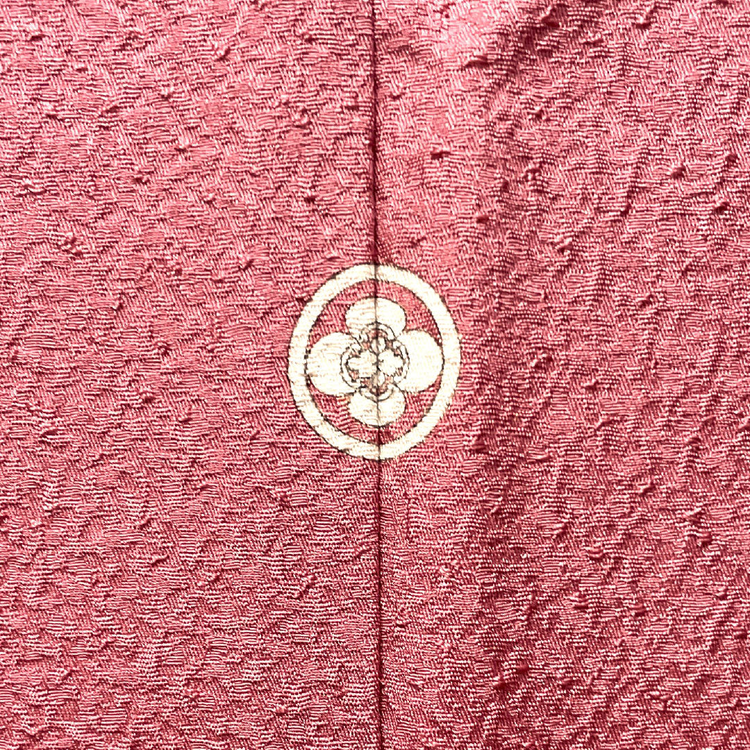Plain color, pure silk, medium crimson color, circle with quince, length 159cm, sleeve length 65.5cm, lined, S rank, pink 1114000972313