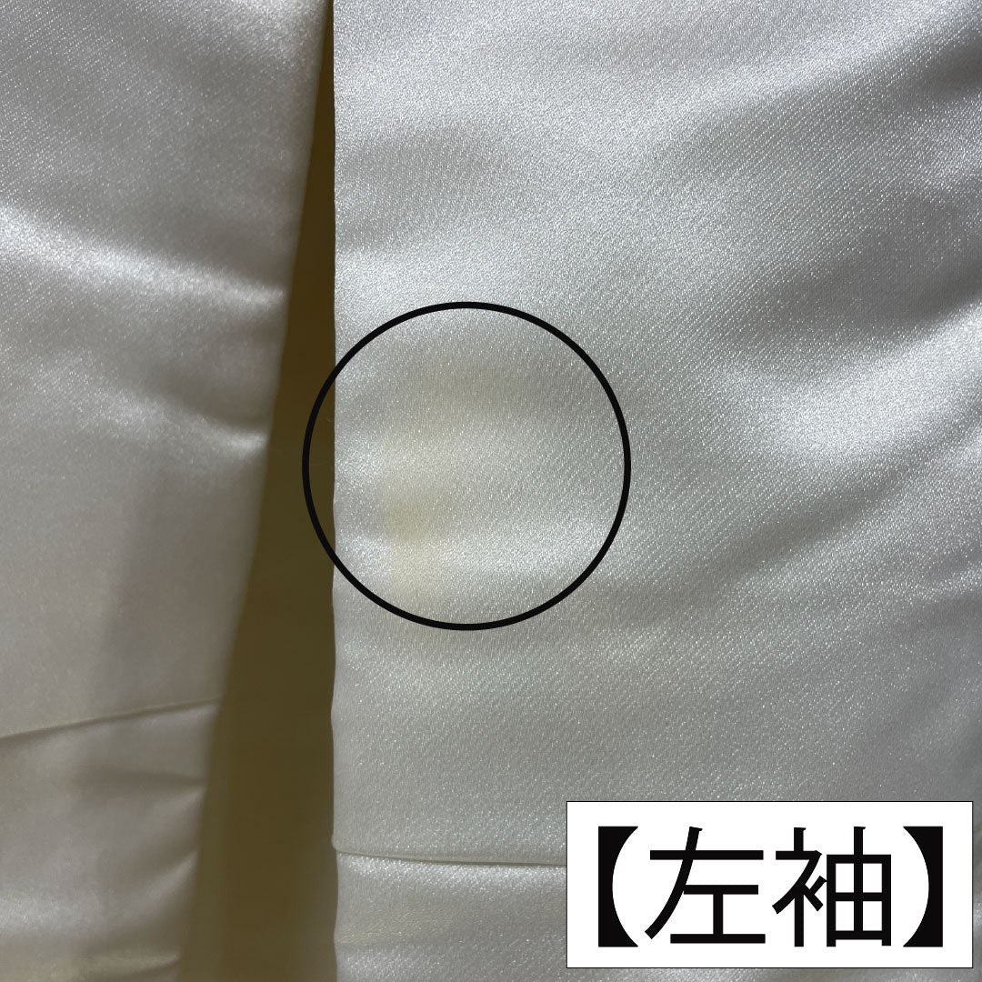 Shiromuku Kimono (White Kimono) - Pure Silk, Grade A, Length 180.5cm, Sleeve Length 64.5cm, Karaori Weave, Crane and Floral Pattern, Lined, White, 1110000983911