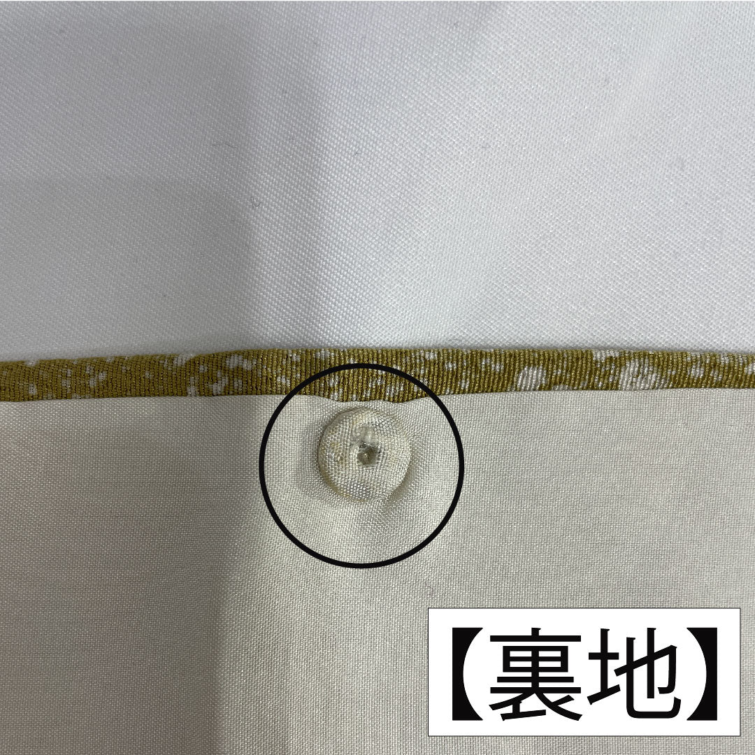 訪問着 正絹 袷 身丈160.5cm 裄丈65.5cm 梨子色(なしいろ) 京友禅 タタキ染 桜 Sランク 黄系 1112005622423