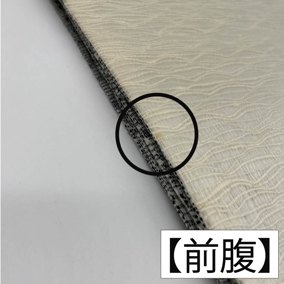Fukuro Obi, pure silk, off-white, comb weave, abstract pattern, obi length 444cm, A rank, point pattern, casual, monotone, 1123012343327
