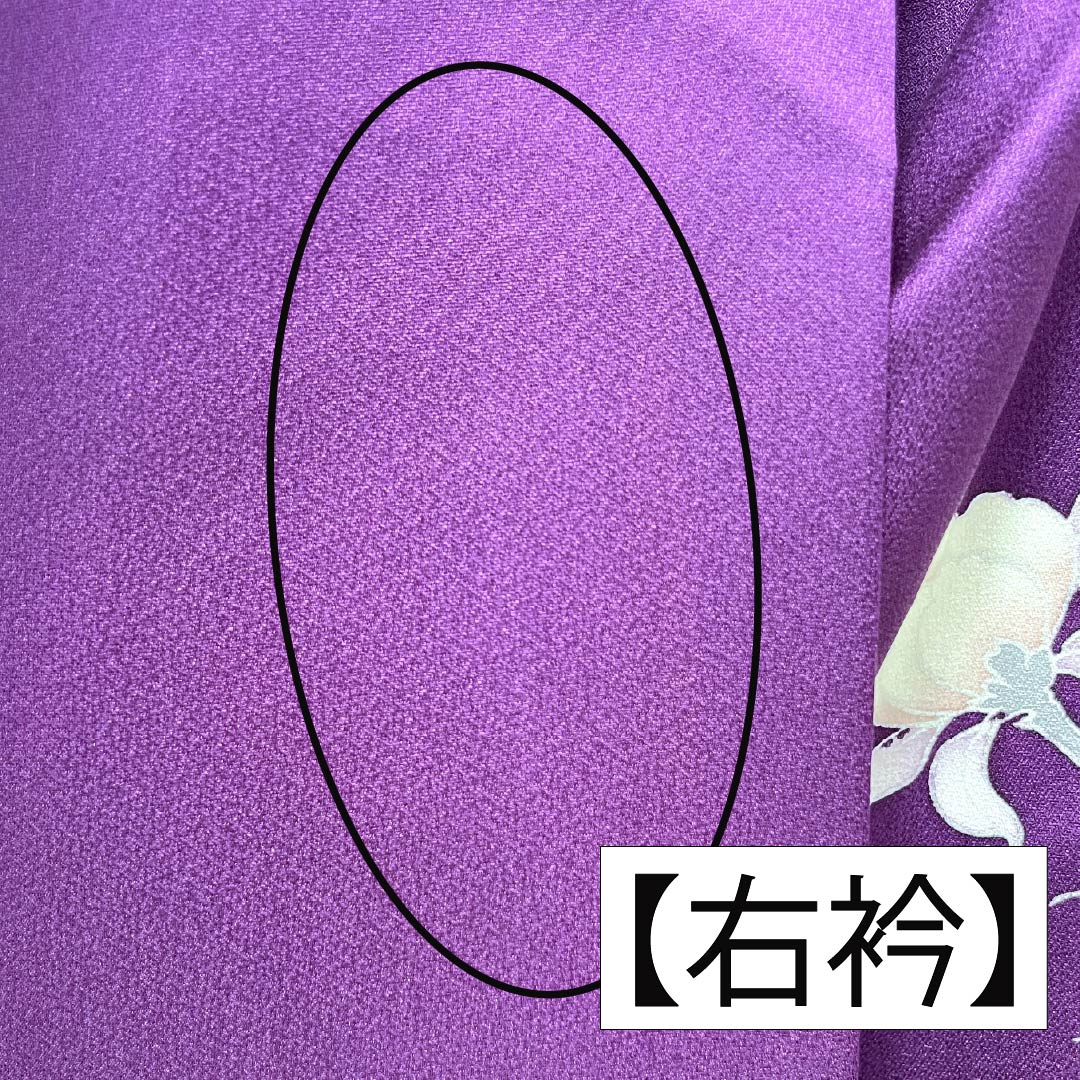 振袖 正絹 Aランク 身丈169cm 裄丈69cm 袷 似紫色(にせむらさきいろ) 京友禅 草花 紫系 1113002153520