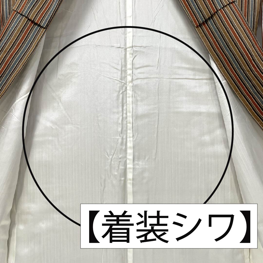 Visiting Kimono, Pure Silk, S Rank, Lined, Length 165.5cm, Sleeve Length 66.5cm, Enshu Brown, Kyoto Bingata Pattern, Striped, Chayatsuji, Orange, Item Number: 1112006892526
