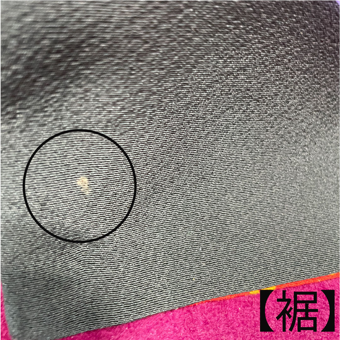 振袖 身丈165cm 裄丈70cm 袷 鉄色 京友禅 花模様 正絹 Aランク 緑系 1113001563519