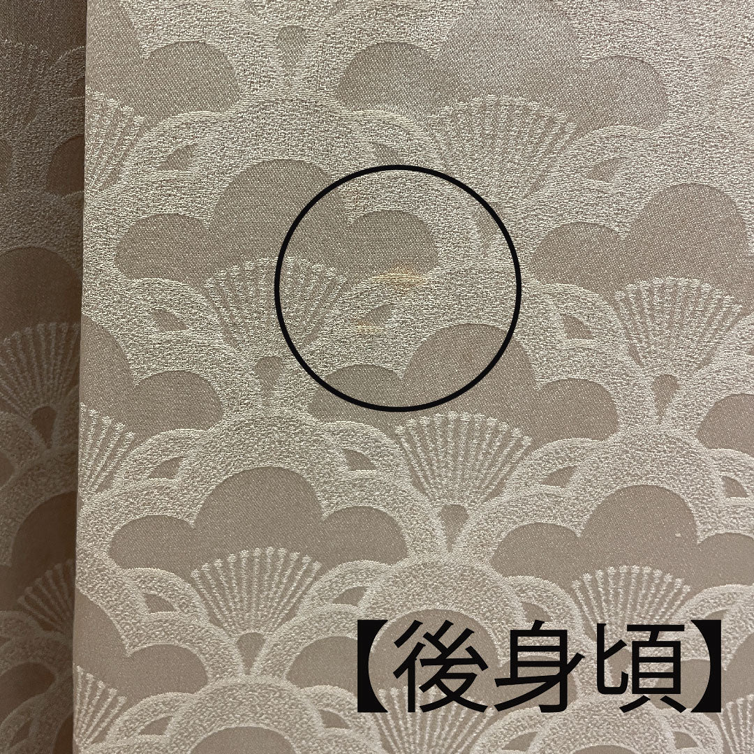 色無地 梅 木瓜 身丈162.5cm 裄丈63.5cm 袷 正絹 Aランク 黄系 1114000393423