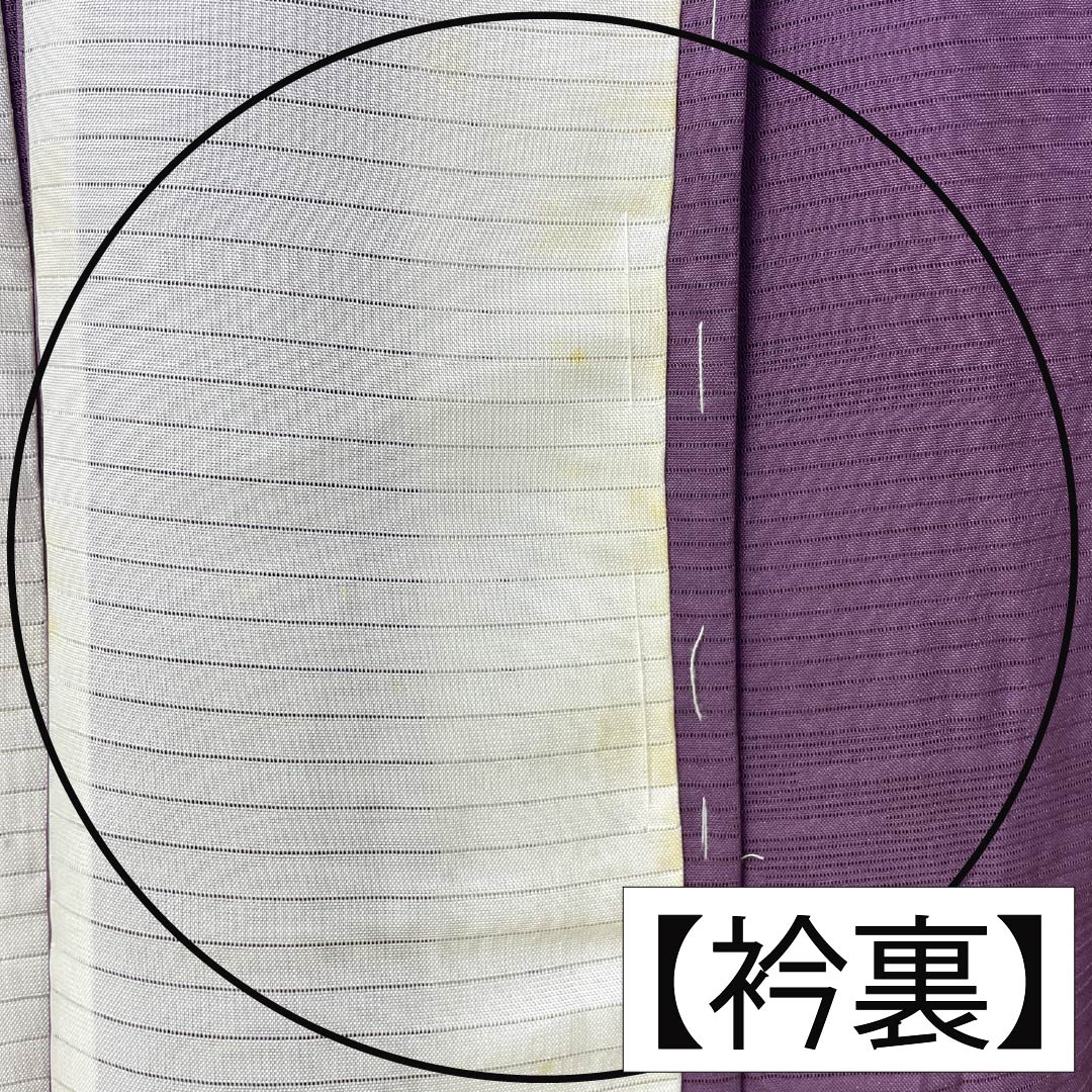Summer Item Pure Silk Iromuji (Solid Color Kimono) A Rank Length 158.5cm Sleeve-to-Sleeve 65cm Hashitairo (Light Purple) Round with Ken Katabami (Crest) One Crest Kasumi Pattern Ro (Thin Silk) Purple System 1132003853320