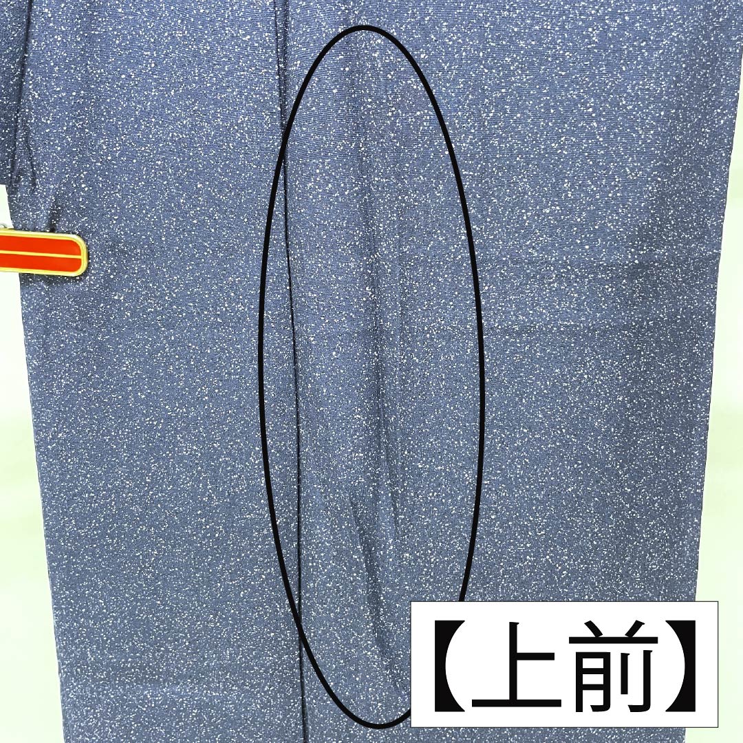 Komon (small pattern) silk S rank, length 150.5cm, sleeve length 65cm, single layer, navy blue (kon-iro) with one crest, ivy pattern, sewn-on dyeing, navy blue, product number 1115007002118