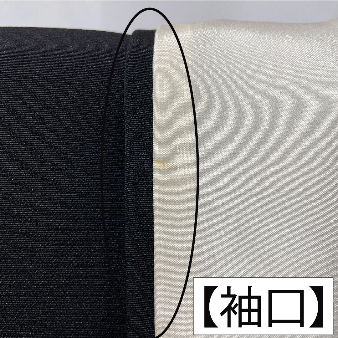 黒留袖 正絹 身丈150cm 裄丈64cm 袷 京友禅 几帳 流水 五つ紋 五三桐 Sランク 黒系 1111001742110