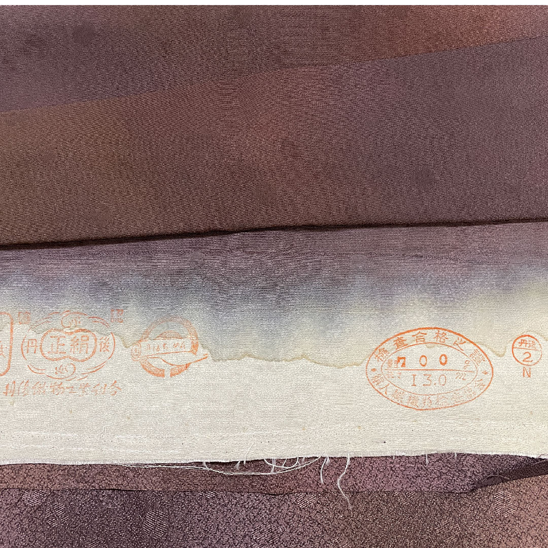 Plain color, vegetable dyed, Tango crepe, bell, length 160cm, sleeve length 65cm, lined, pure silk, S rank, purple, 1114000472420