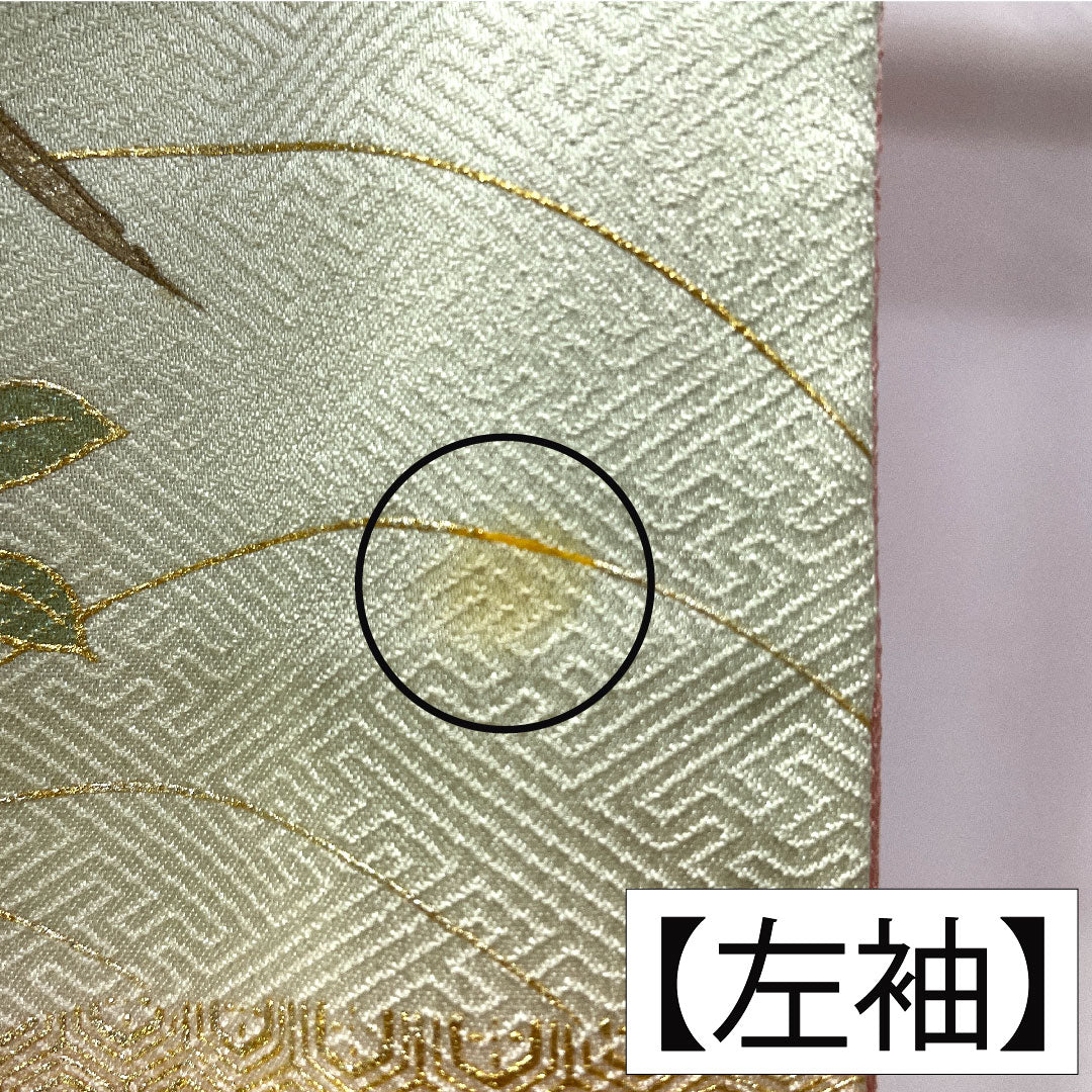訪問着 正絹 袷 身丈161.5cm 裄丈65.5cm 薄紅梅色(うすこうばいいろ) 京友禅 吉祥文様 Bランク ピンク系 1112006004413