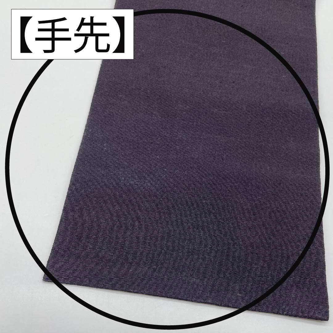 Nagoya Obi, Pure Silk, Grade A, Sobakiri (Soba-kiri Color), Stencil Dyed with Bingata-inspired Abstract Floral Design, Length 340cm, Six-fold, Casual, Gray, Product Number 1124010443322, Nagoya Style