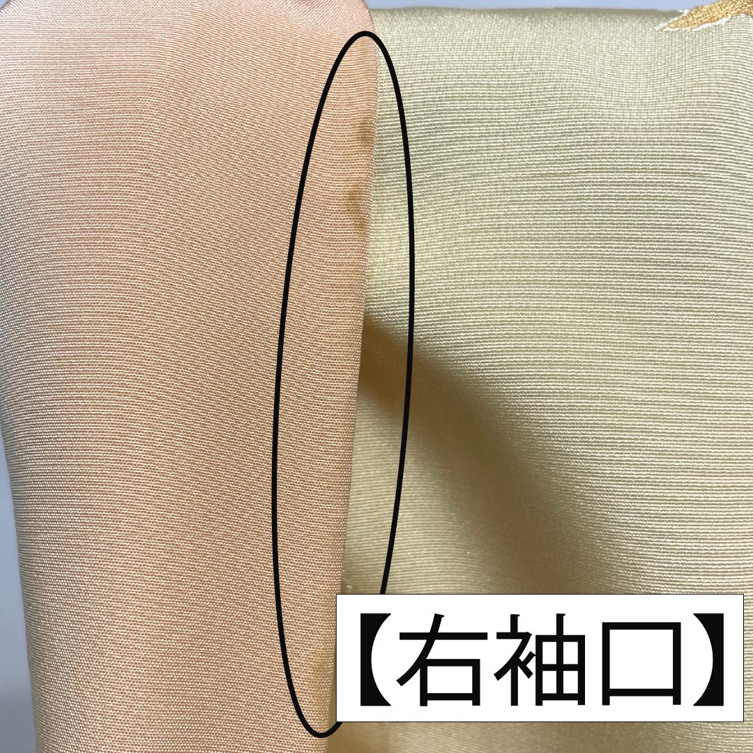 小紋 正絹 身丈160.5cm 裄丈64.5cm 袷 麴色(こうじいろ) 地紋起こし 洋花 Aランク クリーム系 1115006153415