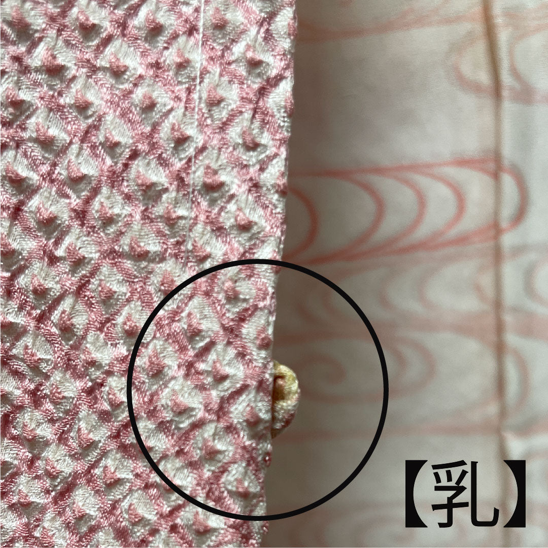 羽織 正絹 身丈80.5cm 裄丈64cm 桃色 総絞り 辻ヶ花 Aランク 袷 ピンク系 1117000703913
