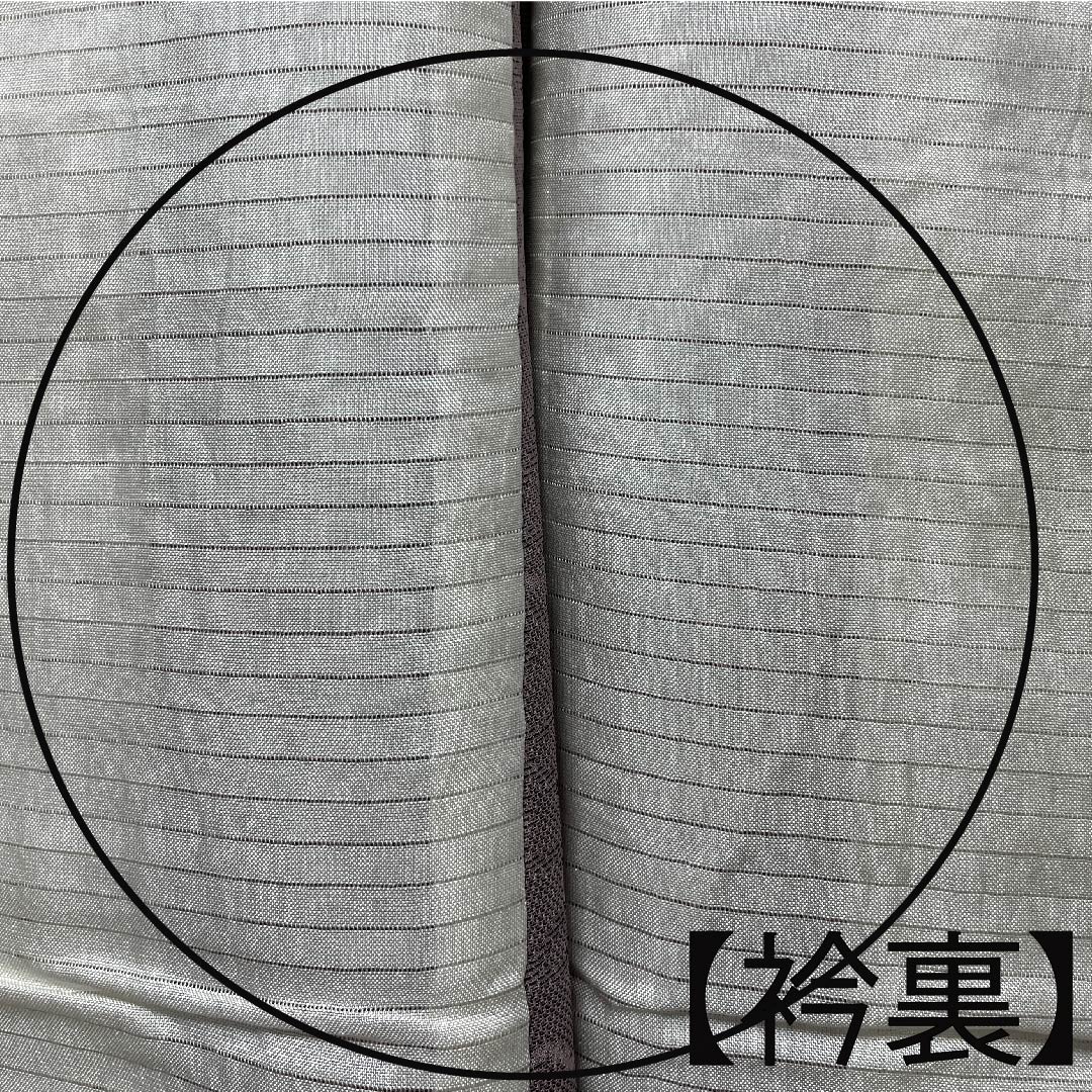 夏物 正絹 小紋 身丈155.5cm 裄丈63.5cm 柴色(ふしいろ) 花模様 紗 Sランク 紫系 1132000222320