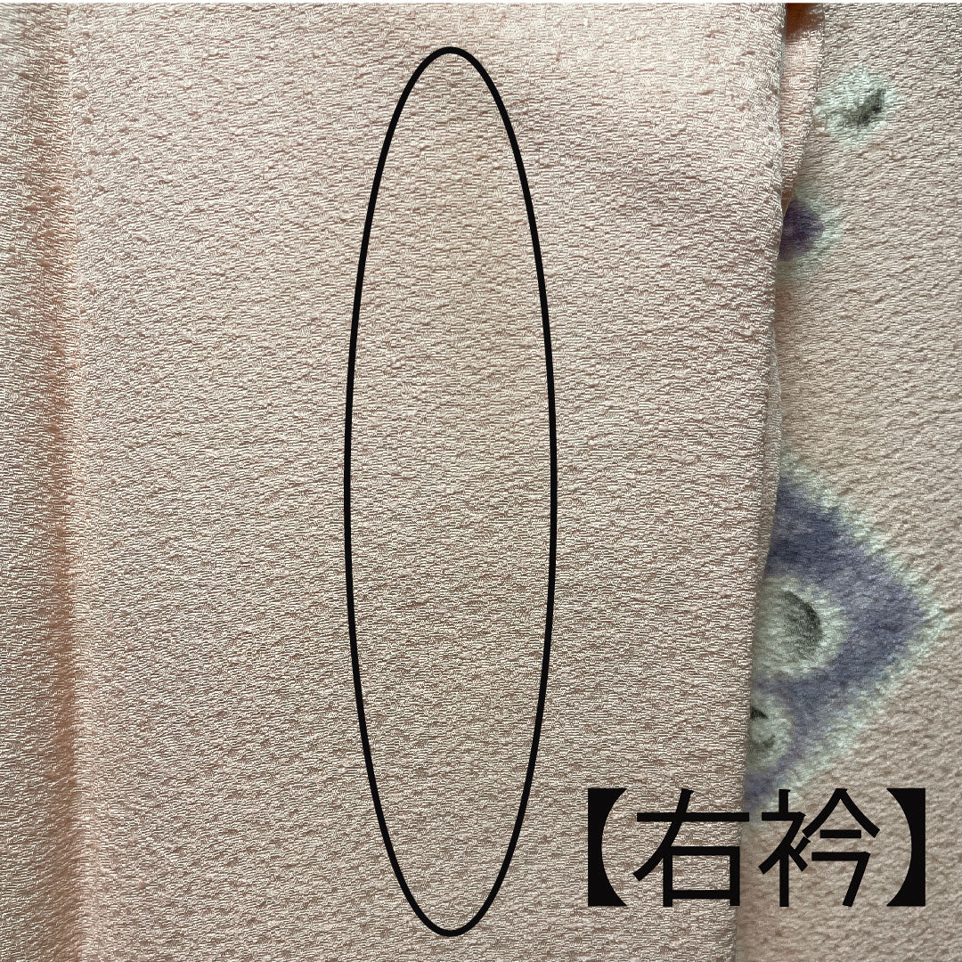 訪問着 袷 身丈156.5cm 裄丈64cm 乙女色 辻ヶ花 正絹 Aランク ピンク系 1112002433313