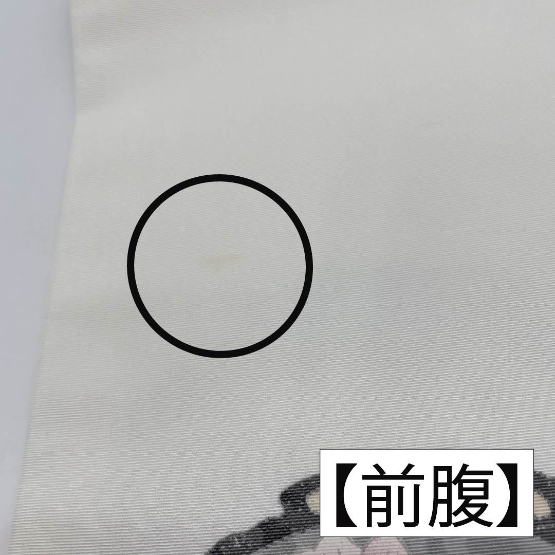 Nagoya Obi, Polyester, Grade B, Karahana Dyed Obi, Length 368cm, Pointed Pattern, Casual, White, 1124010854311, Nagoya Style