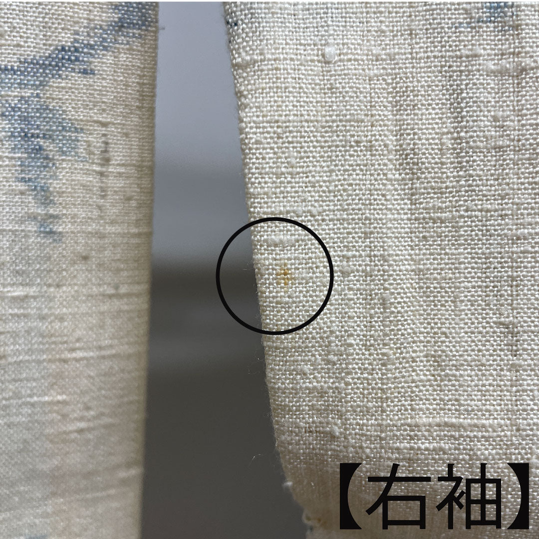Tsumugi Length 150.5cm Sleeve length 65cm Geometric pattern Pure silk B rank Single layer Cream color 1116002424115