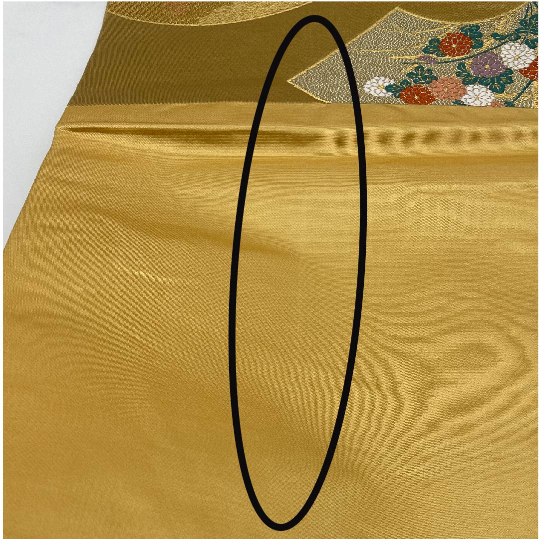 袋帯 麦藁色(むぎわらいろ) 本金摺箔二重織 留袖用 鴛鴦 帯丈432cm 正絹 Aランク 六通 フォーマル 金系 1123004753321