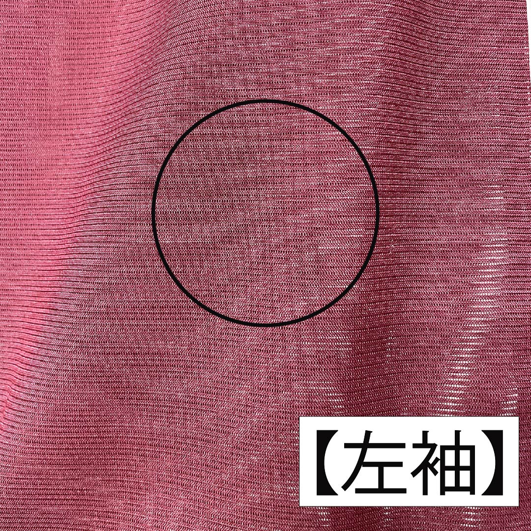 Summer kimono, polyester, plain color, A rank, length 160.5cm, sleeve length 64.5cm, crimson color, washable, red pongee, 1132003083412
