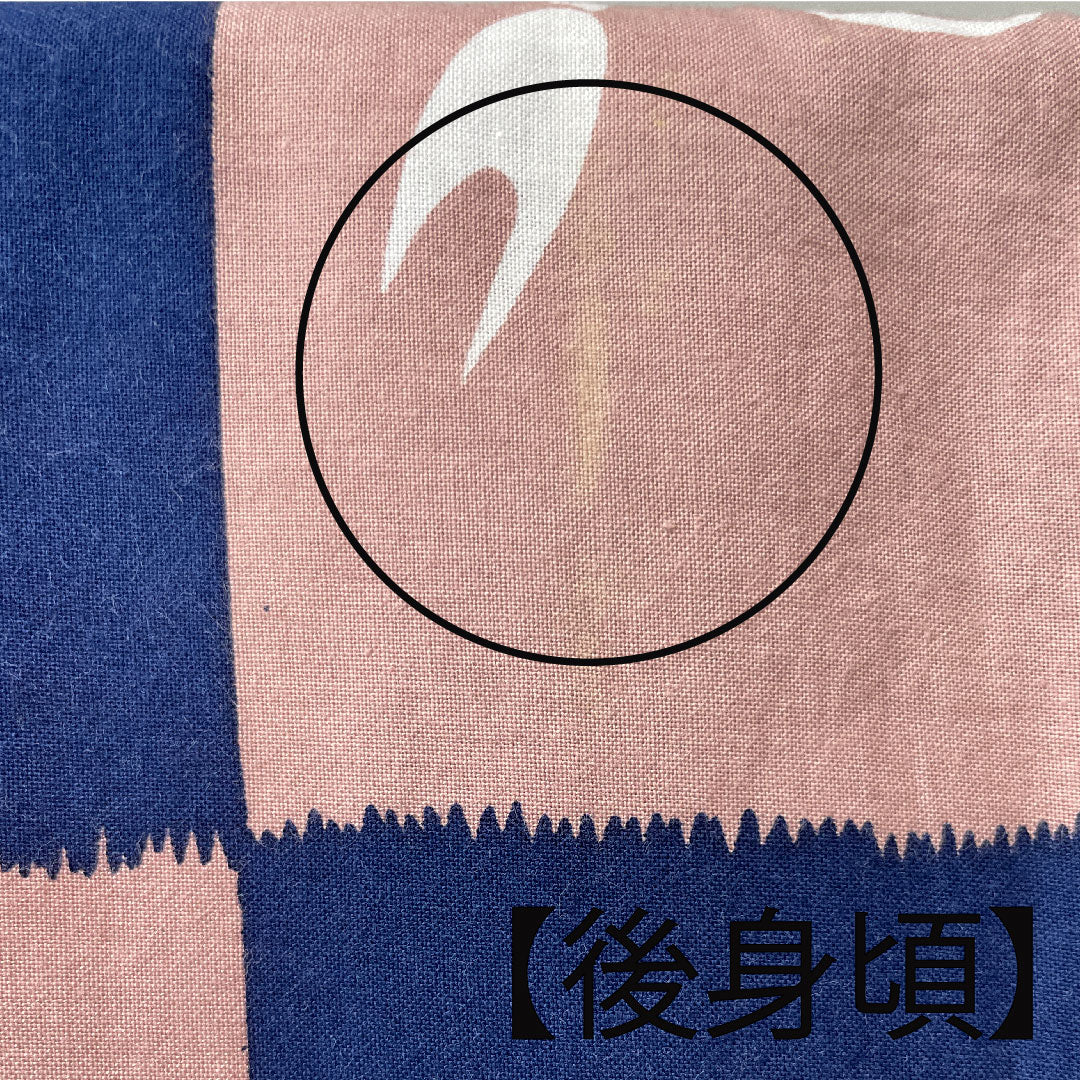 Yukata Checkered Crab Cotton A Rank Single Layer Length 157cm Sleeve Length 66.5cm Gradient 1118002953399