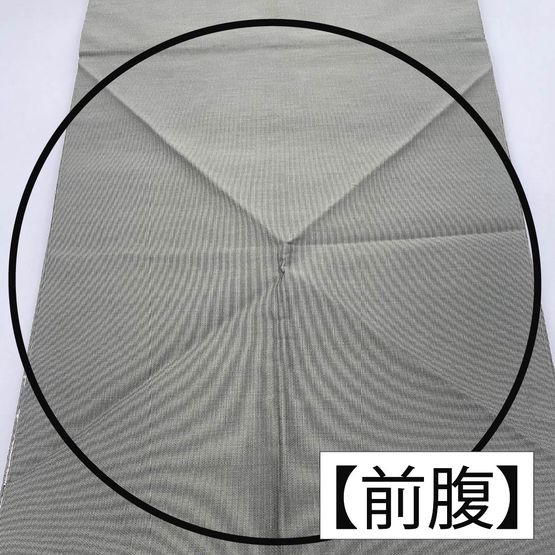 名古屋帯 正絹 Aランク 灰緑色(はいみどりいろ) 綴れ織 円相古典柄 切りばめ風 帯丈370cm ポイント柄 セミフォーマル 緑系 1124010563319 松葉仕立て
