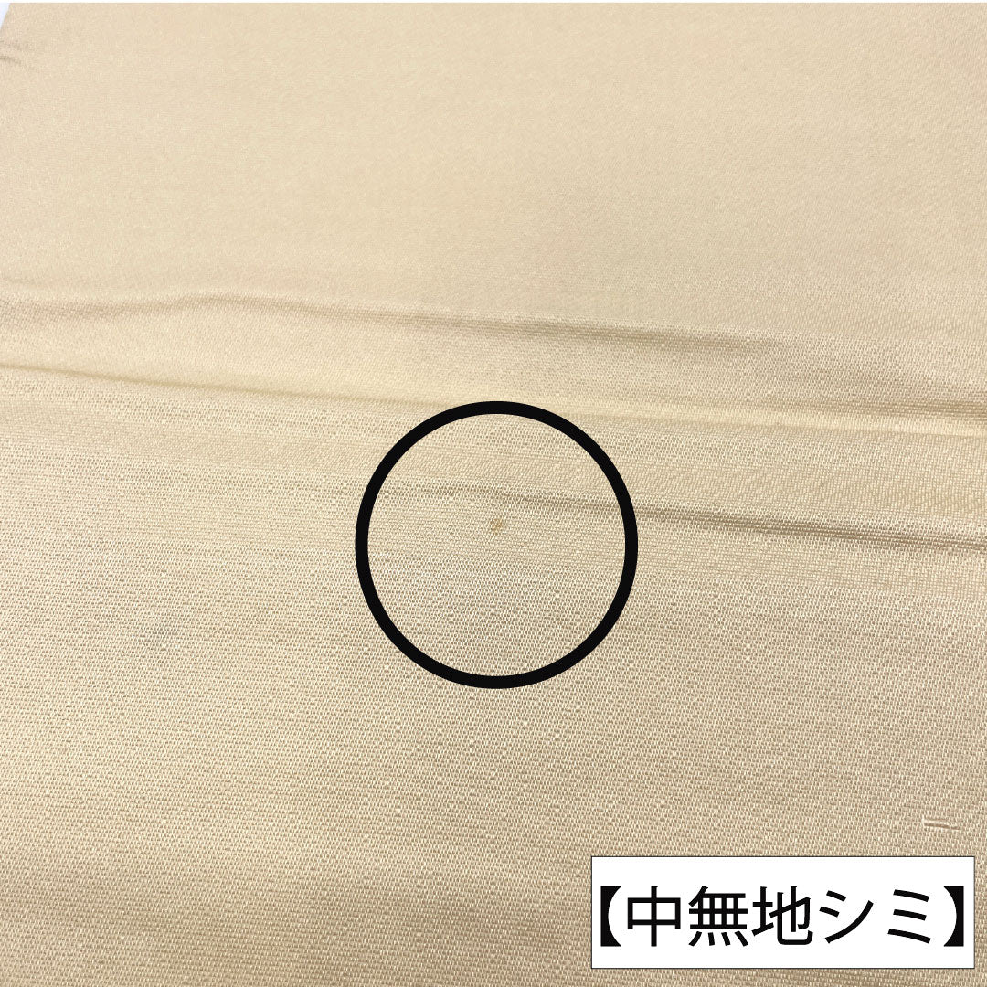 袋帯 正絹 Aランク 西陣織 扇面 花模様 留袖用 帯丈430cm 六通 フォーマル 金系 1123016493321