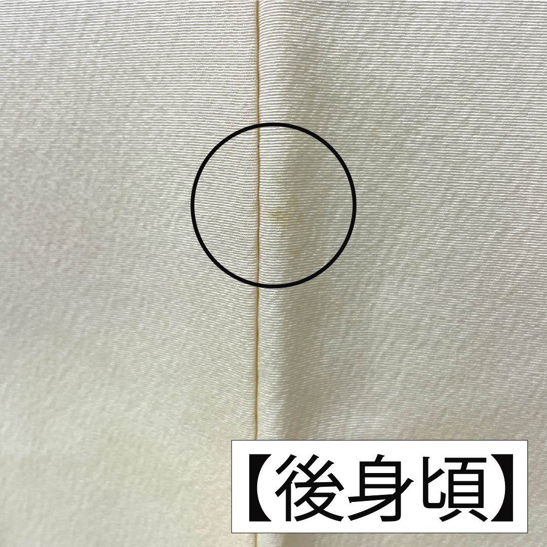 訪問着 正絹 Aランク 袷 身丈157.5cm 裄丈62cm 乳白色(にゅうはくしょく) 京友禅 雲取り しつけ糸付き 白系 1112006563311