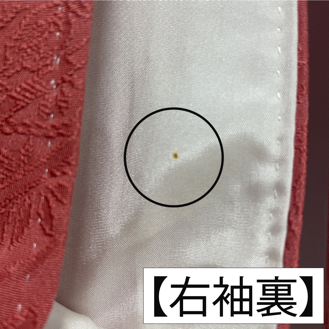 Plain color, pure silk, length 157.5cm, sleeve length 63cm, pinkish red silk, one crest, vine and oak pattern, lined, A rank, pink, 1114002003313