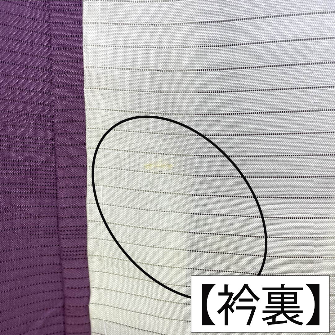 Summer Item Pure Silk Iromuji (Solid Color Kimono) A Rank Length 158.5cm Sleeve-to-Sleeve 65cm Hashitairo (Light Purple) Round with Ken Katabami (Crest) One Crest Kasumi Pattern Ro (Thin Silk) Purple System 1132003853320