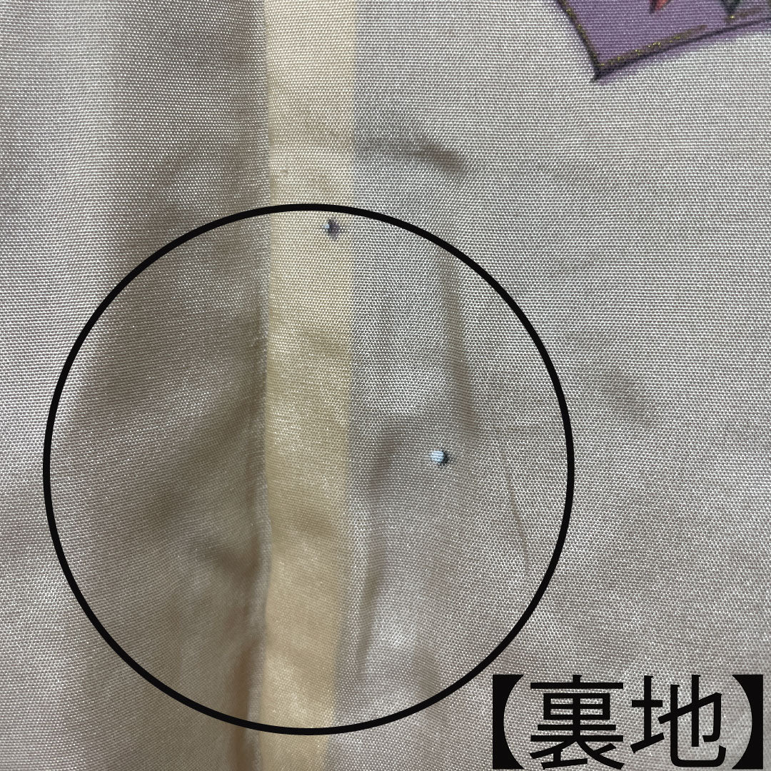 Haori (Japanese traditional coat) made of pure silk, length 74cm, sleeve length 61cm, crimson silk (momiiro), embroidery, A rank, lined, red, 1117000983912