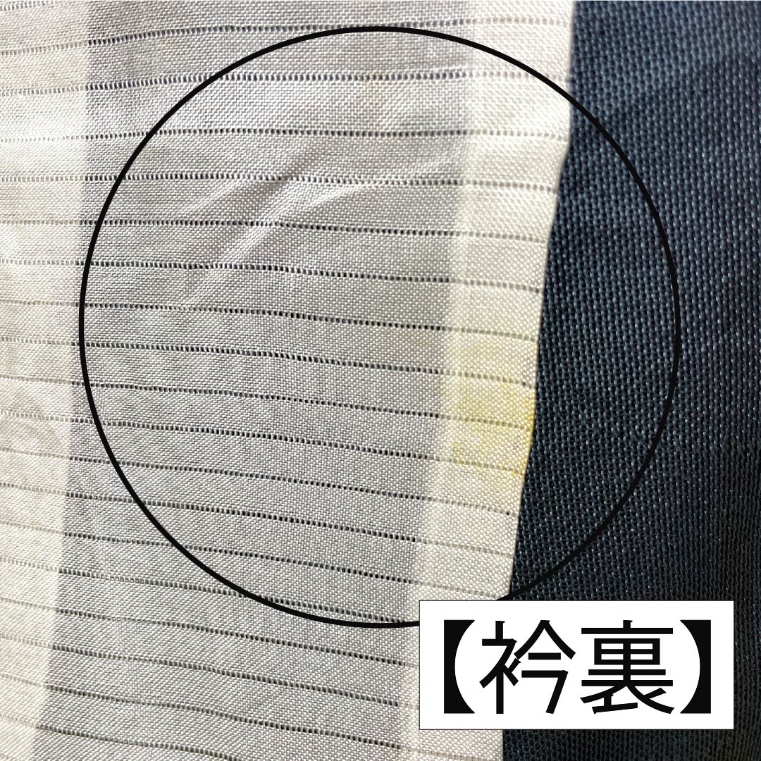 夏物 正絹 色無地 Bランク 身丈154cm 裄丈61.5cm 抽象模様 紗 黒系 1132004274210