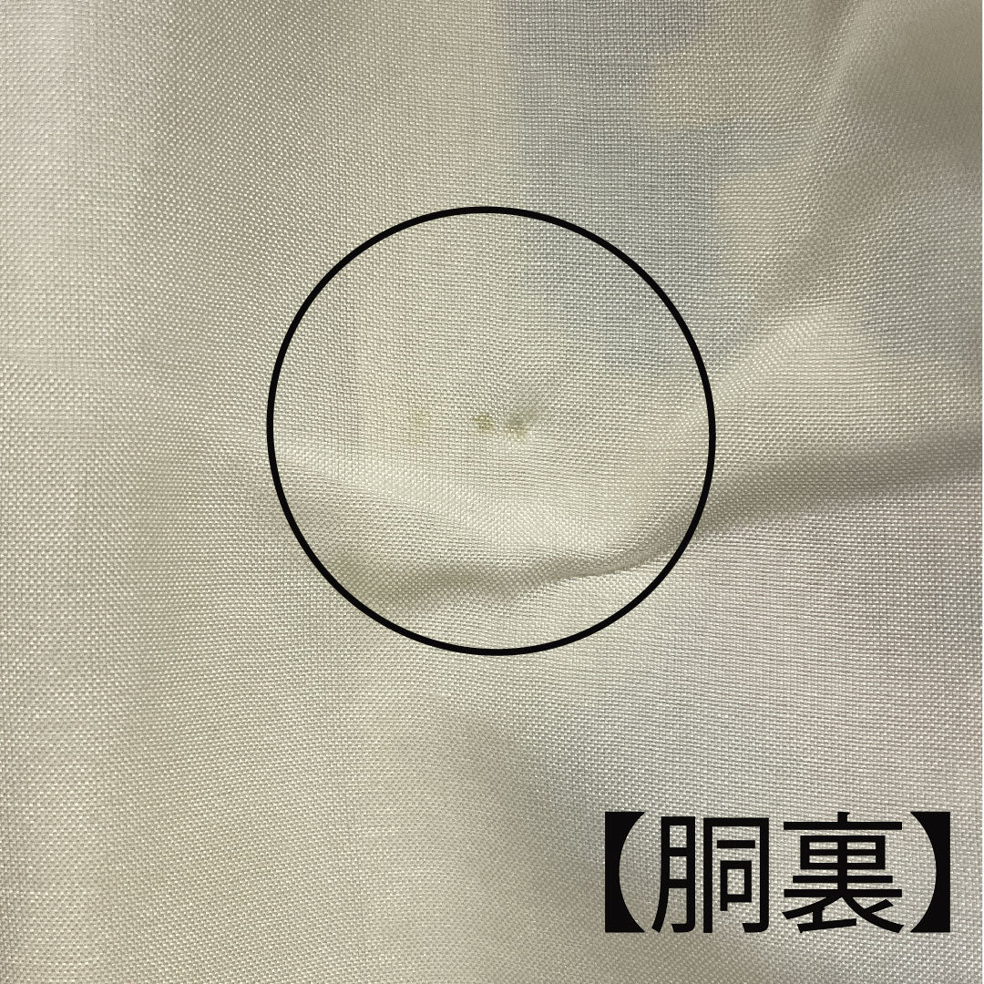 小紋 身丈163cm 裄丈66cm 袷 草花模様 ポリ Aランク クリーム系 1115001663415