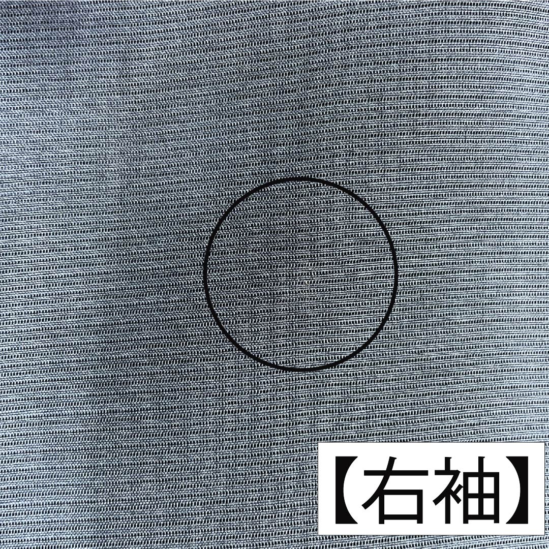 夏物 正絹 色無地 Aランク 身丈154cm 裄丈65cm 濃紺色(のうこんいろ) 素無地 一つ紋 丸に右二ツ巴 絽 紺系 1132004833218
