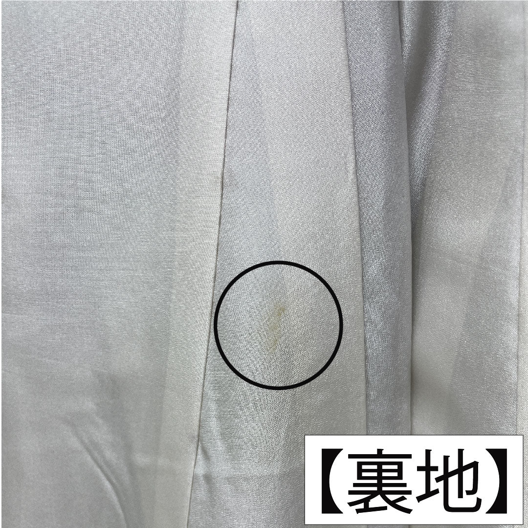 Homongi, pure silk, lined, length 163.5cm, sleeve length 68cm, chestnut color, Tsujigahana, one crest, Nakainkenkatabami, A rank, brown, 1112004913414