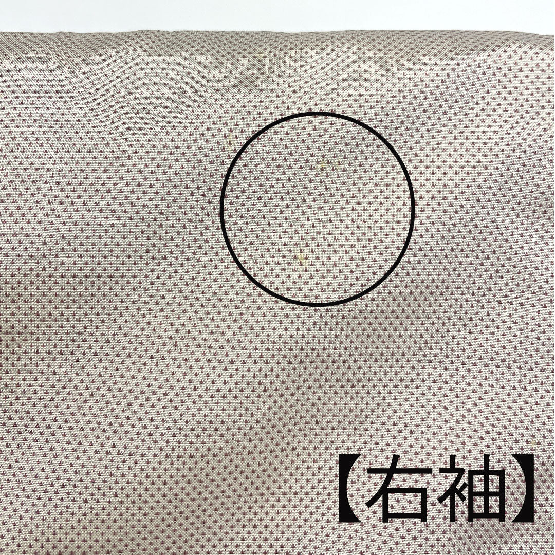 大島紬 身丈166cm 裄丈67cm 都喜ヱ門 7マルキ 花模様 正絹 Aランク 袷 ピンク系 1116000923413
