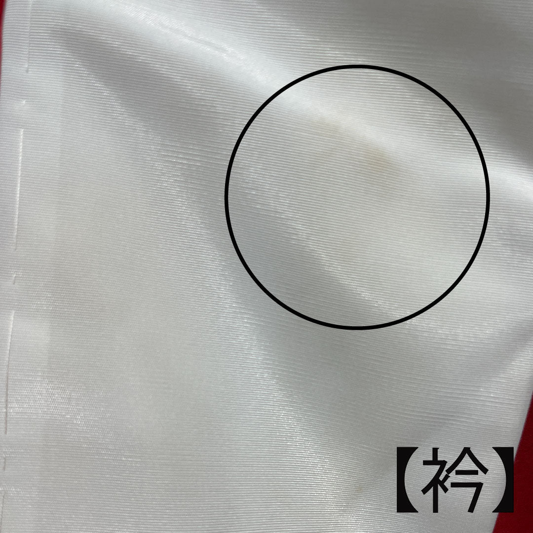 Long undergarment, pure silk, length 120cm, sleeve length 67.5cm, single layer, old red color, for long-sleeved kimono, plum, A rank, red, 1129000293112
