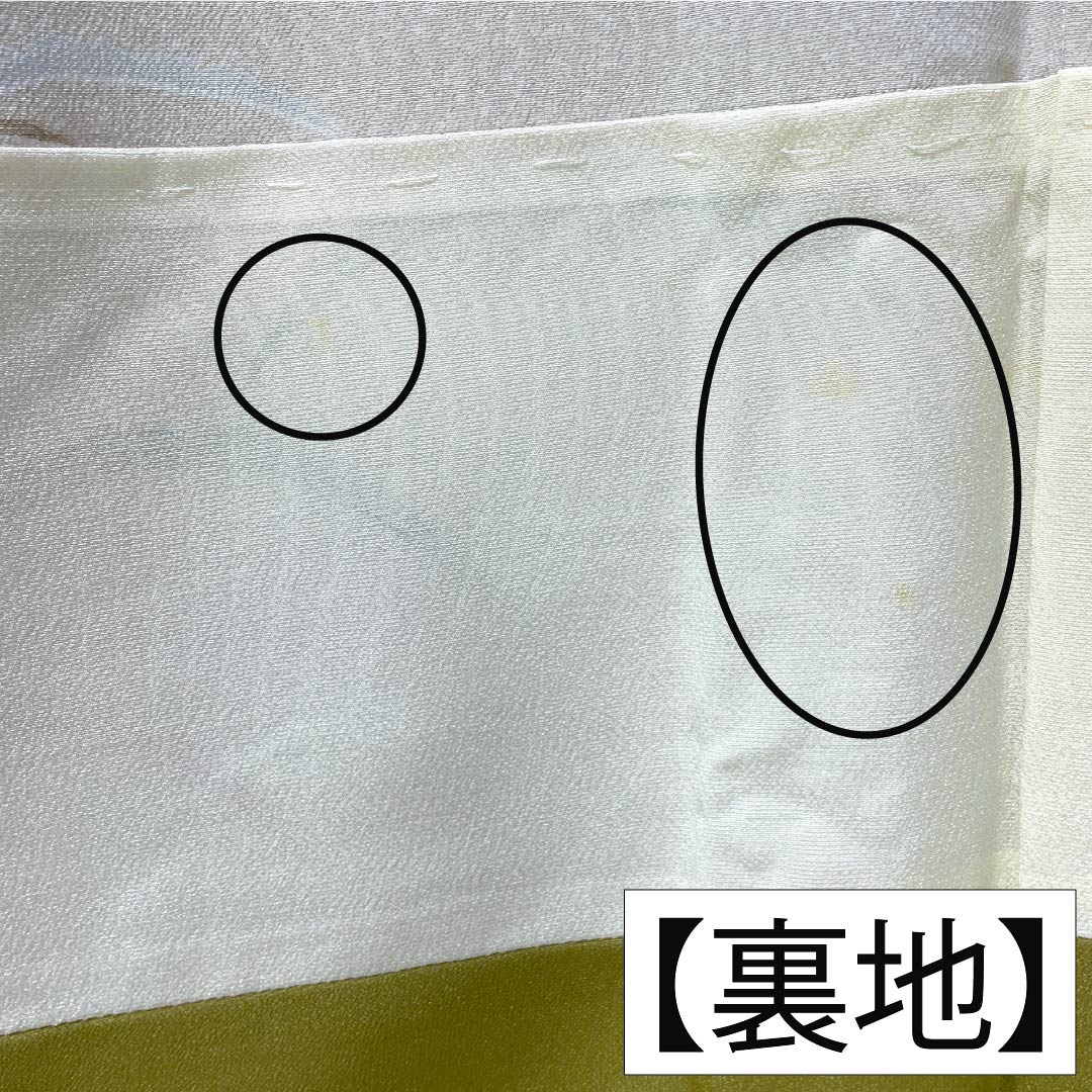 Komon (small pattern) polyester kimono, A rank, length 155.5cm, sleeve length 63cm, lined, walnut color (kurumiiro) with dew-grass pattern, backless, washable, beige, 1115007123325