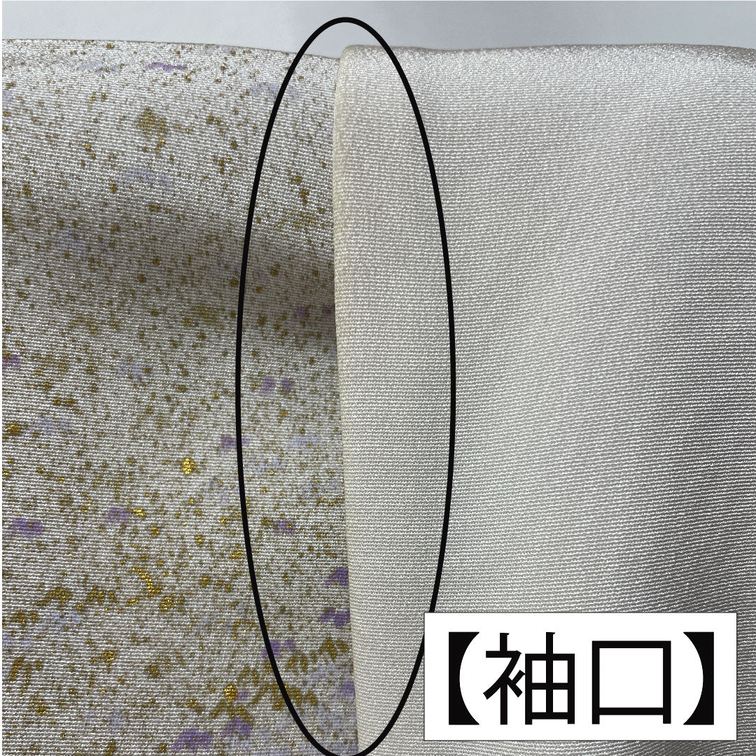 訪問着 正絹 袷 身丈158cm 裄丈62cm 銀白色(ぎんはくしょく) 京友禅 風景模様 パールトーン加工 作家物 Aランク グレー系 1112004963322