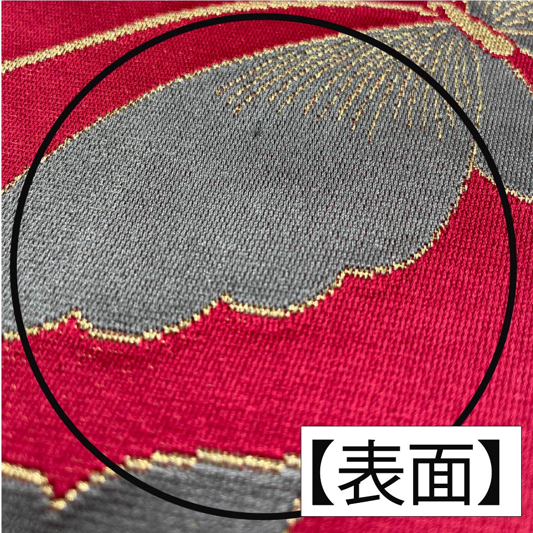 Half-width obi, polyester, wine red, butterfly, obi length 344cm, purple, A rank, 1125001743320
