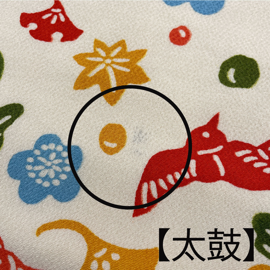 Nagoya obi, stencil-dyed obi, flower and bird pattern, obi length 378cm, pure silk, A rank, full length, casual, cream color, 1124002033315