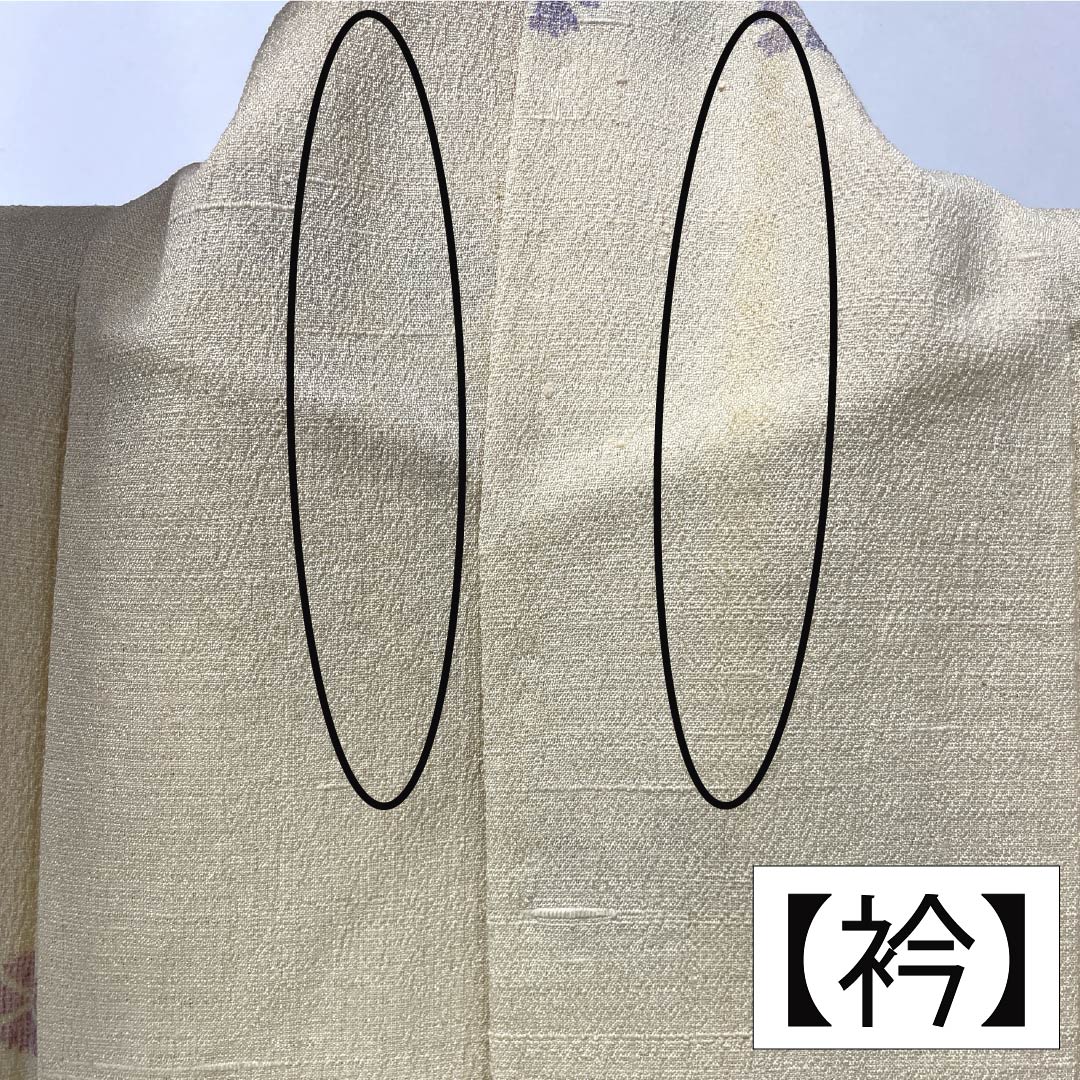小紋 正絹 Aランク 身丈154.5cm 裄丈63.5cm 袷 薄卵色(うすたまごいろ) 花 紬地 パールトーン加工 クリーム系 1115006913215