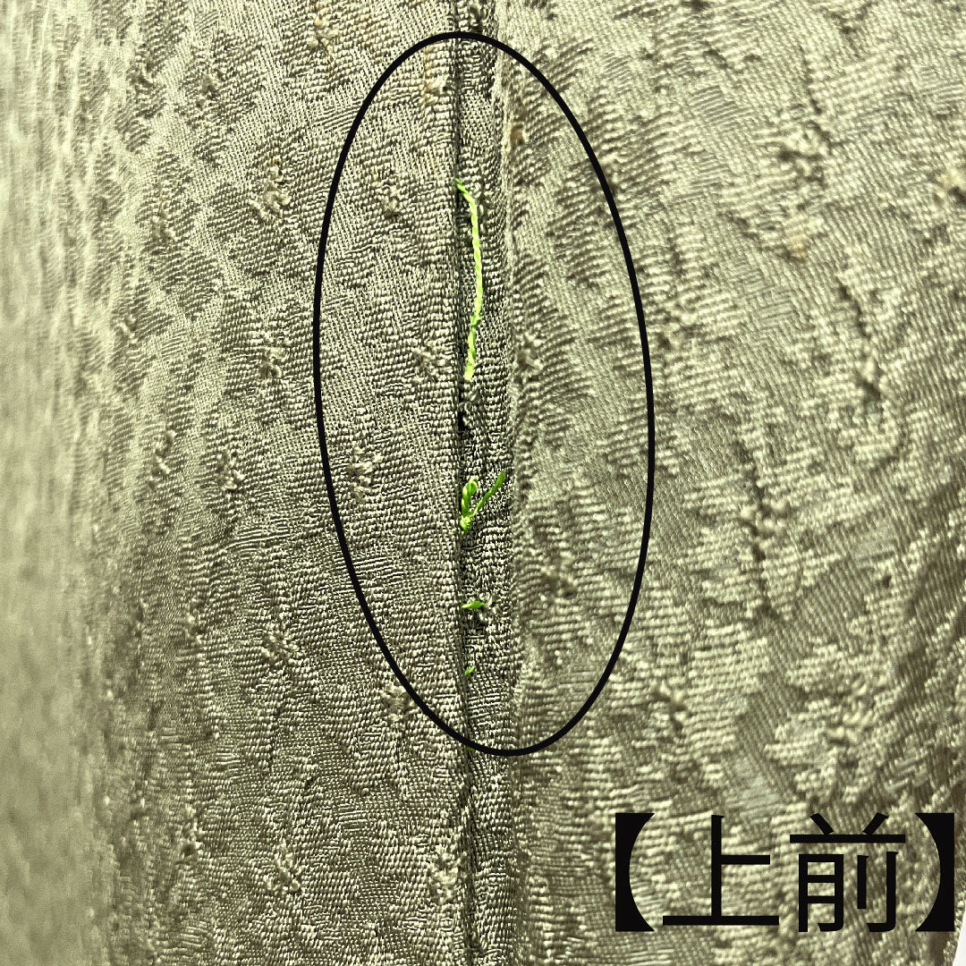 色無地 正絹 緑衫色 木瓜菱 身丈151cm 裄丈65cm 袷 Aランク 緑系 1114000933219