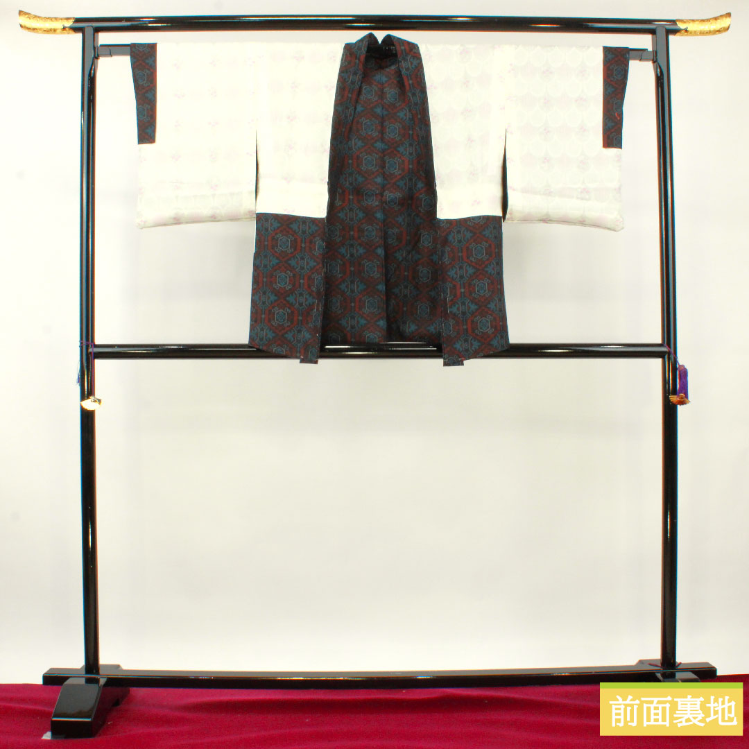 Murayama Oshima, pure silk, length 156.5cm, sleeve length 65cm, ensemble, abstract pattern, basting thread included, unused, S rank, lined, navy blue, 1116003232318