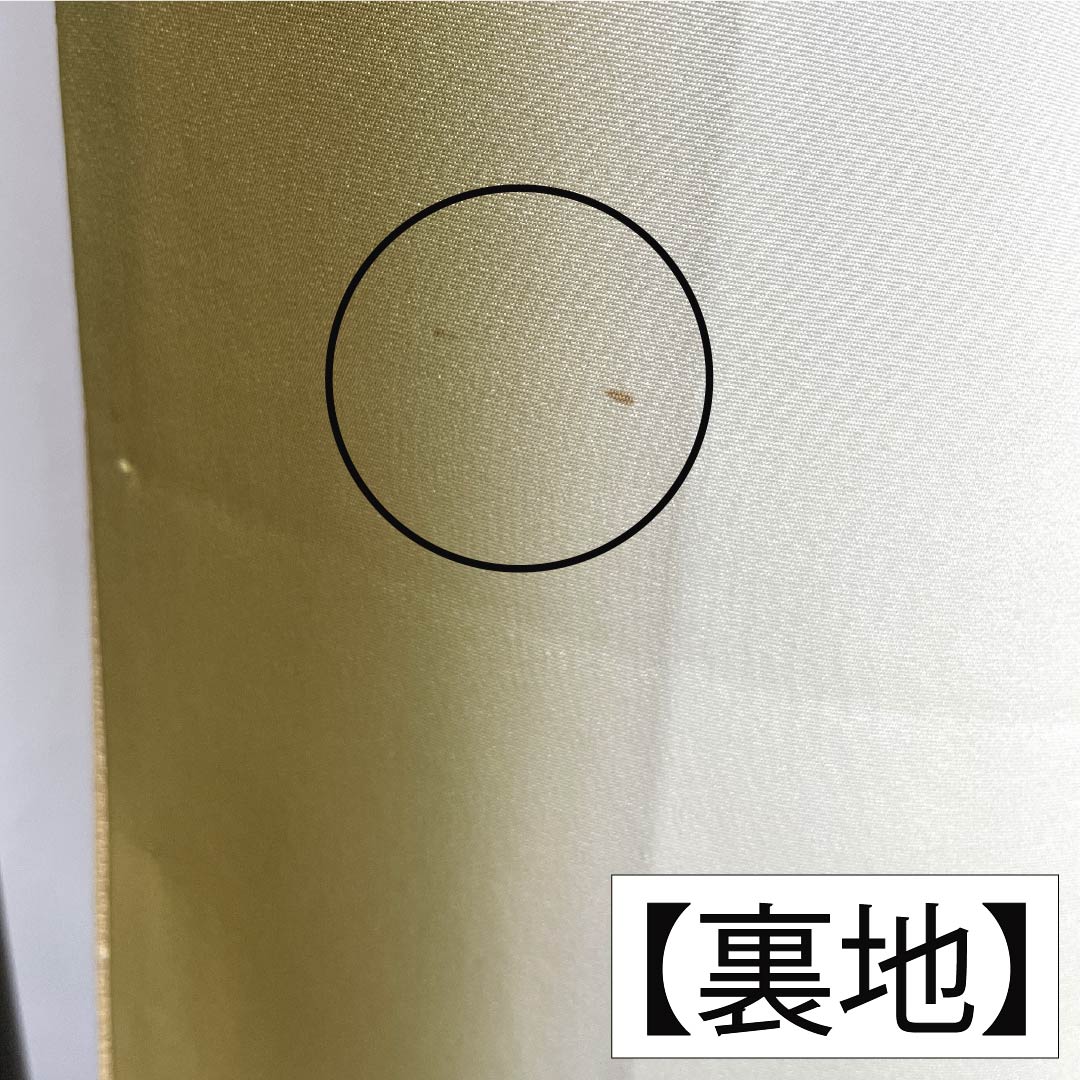 色無地 正絹 Aランク 身丈160cm 裄丈64.5cm 薄柑子色(うすこうじいろ) 密陀僧色(みつだそういろ) ぼかし染め 扇面 袷 橙系 1114002663426